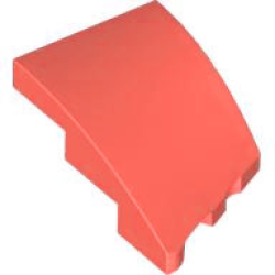 Wedge 3 x 2 Left No Studs - Coral