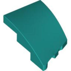 Wedge 3 x 2 Left No Studs - Dark Turquoise