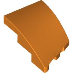 Wedge 3 x 2 Left No Studs - Orange