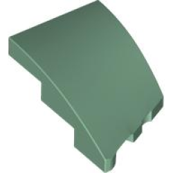 Wedge 3 x 2 Left No Studs - Sand Green