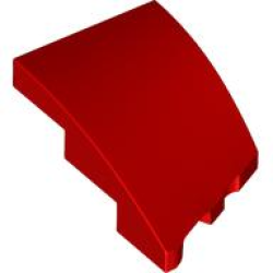 Wedge 3 x 2 Left No Studs - Red