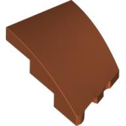 Wedge 3 x 2 Left No Studs - Dark Orange