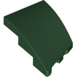 Wedge 3 x 2 Left No Studs - Dark Green