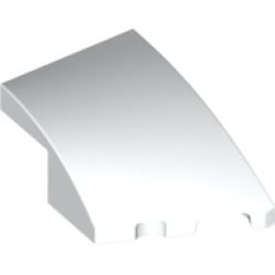 Wedge 3 x 2 Right No Studs - White