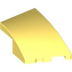Wedge 3 x 2 Right No Studs - Bright Light Yellow