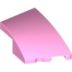 Wedge 3 x 2 Right No Studs - Bright Pink