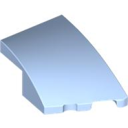 Wedge 3 x 2 Right No Studs - Bright Light Blue