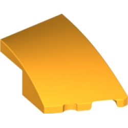 Wedge 3 x 2 Right No Studs - Bright Light Orange
