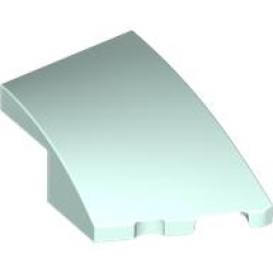 Wedge 3 x 2 Right No Studs - Light Aqua