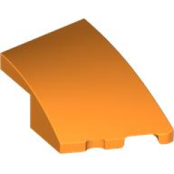 Wedge 3 x 2 Right No Studs - Orange