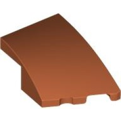 Wedge 3 x 2 Right No Studs - Dark Orange