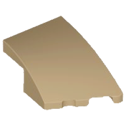 Wedge 3 x 2 Right No Studs - Dark Tan