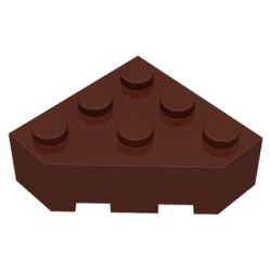 Wedge 3 x 3 Facet - Brown