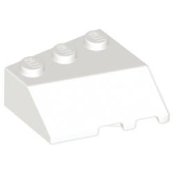 Wedge 3 x 3 Sloped Left - White