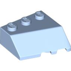 Wedge 3 x 3 Sloped Left - Bright Light Blue