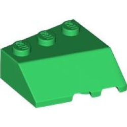 Wedge 3 x 3 Sloped Left - Green