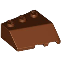 Wedge 3 x 3 Sloped Left - Reddish Brown