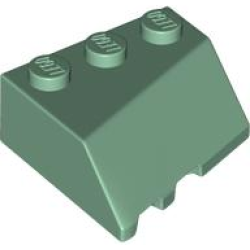 Wedge 3 x 3 Sloped Right - Sand Green