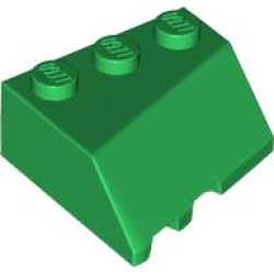 Wedge 3 x 3 Sloped Right - Green