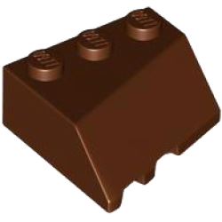 Wedge 3 x 3 Sloped Right - Reddish Brown