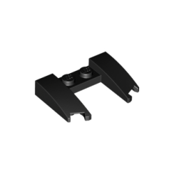 Wedge 3 x 4 x 2/3 Curved with Cutout - Black