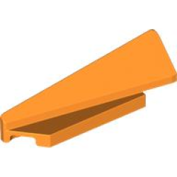 Wedge 5 x 1 x 1 1/3 with 4 x 1 Base Left - Orange