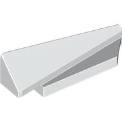 Wedge 5 x 1 x 1 1/3 with 4 x 1 Base Right - White