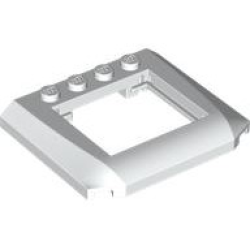 Wedge 5 x 6 x 2/3 Triple Curved with 3 x 4 Cutout for Window (Sunroof) - White