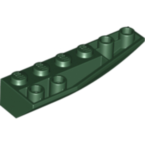 Деталь LEGO 41764 Wedge 6 x 2 Inverted Right - Dark Green