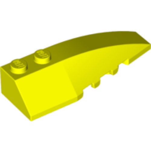 Деталь LEGO 41747 Wedge 6 x 2 Right - Neon Yellow