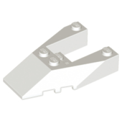 Wedge 6 x 4 Cutout with Stud Notches - White