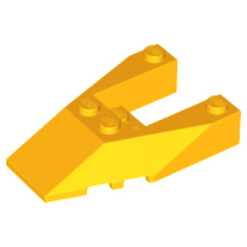 Деталь LEGO 6153b Wedge 6 x 4 Cutout with Stud Notches - Bright Light Orange