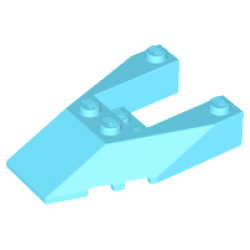 Wedge 6 x 4 Cutout with Stud Notches - Medium Azure