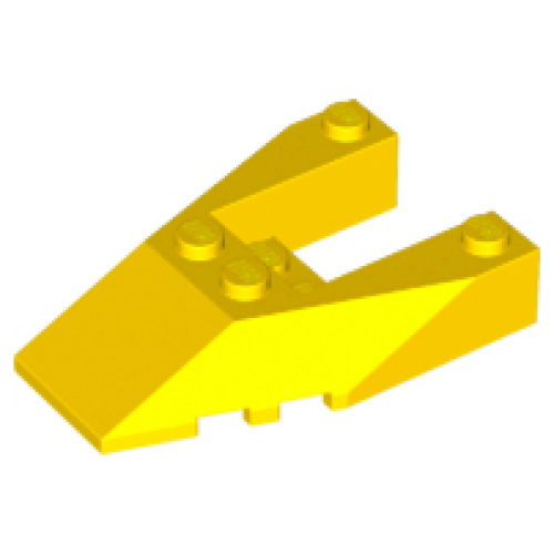 Деталь LEGO 6153b Wedge 6 x 4 Cutout with Stud Notches - Yellow
