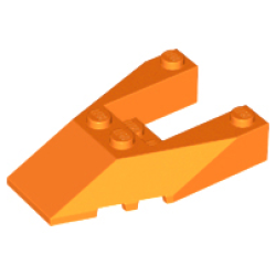 Wedge 6 x 4 Cutout with Stud Notches - Orange