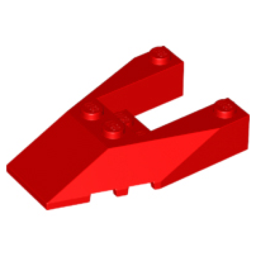 Деталь LEGO 6153b Wedge 6 x 4 Cutout with Stud Notches - Red