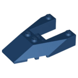 Wedge 6 x 4 Cutout with Stud Notches - Dark Blue