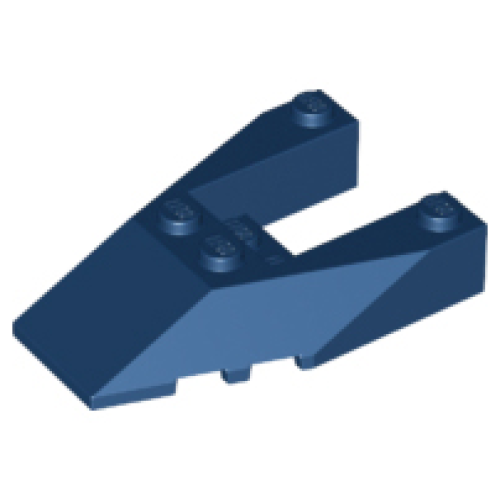 Деталь LEGO 6153b Wedge 6 x 4 Cutout with Stud Notches - Dark Blue