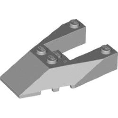 Деталь LEGO 6153b Wedge 6 x 4 Cutout with Stud Notches - Light Bluish Gray