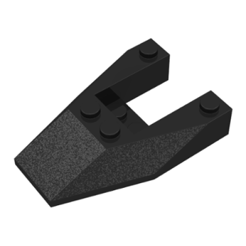 Деталь LEGO 6153a Wedge 6 x 4 Cutout without Stud Notches - Black