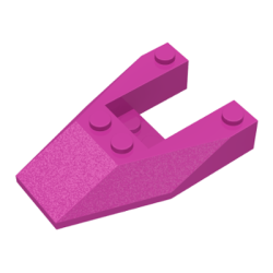 Wedge 6 x 4 Cutout without Stud Notches - Dark Pink
