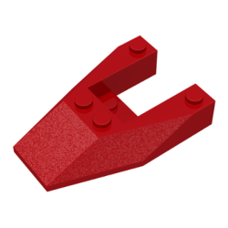Wedge 6 x 4 Cutout without Stud Notches - Red