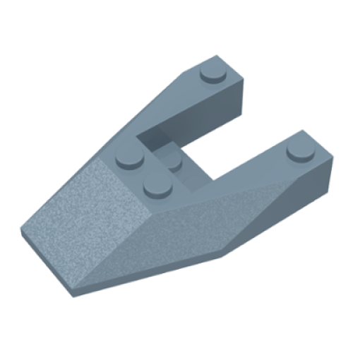 Деталь LEGO 6153a Wedge 6 x 4 Cutout without Stud Notches - Sand Blue