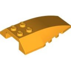 Wedge 6 x 4 Triple Curved - Bright Light Orange