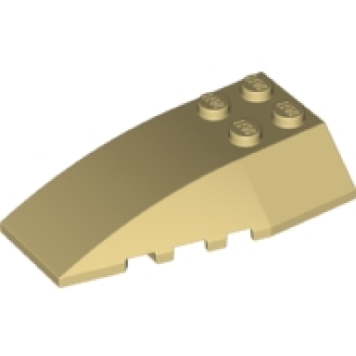 Деталь LEGO 43712 Wedge 6 x 4 Triple Curved - Tan
