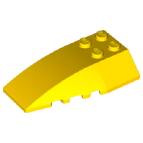 Деталь LEGO 43712 Wedge 6 x 4 Triple Curved - Yellow