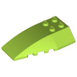 Wedge 6 x 4 Triple Curved - Lime