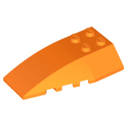 Wedge 6 x 4 Triple Curved - Orange