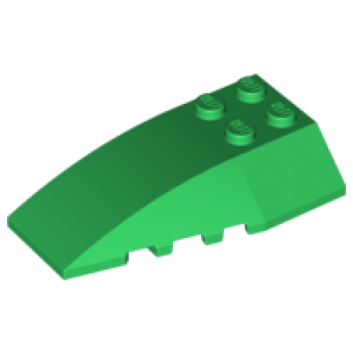 Деталь LEGO 43712 Wedge 6 x 4 Triple Curved - Green