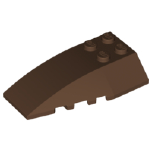 Деталь LEGO 43712 Wedge 6 x 4 Triple Curved - Brown